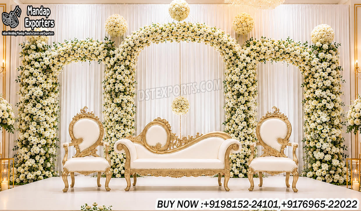 Victorian Style Wedding Stage Bride Groom Sofa Set