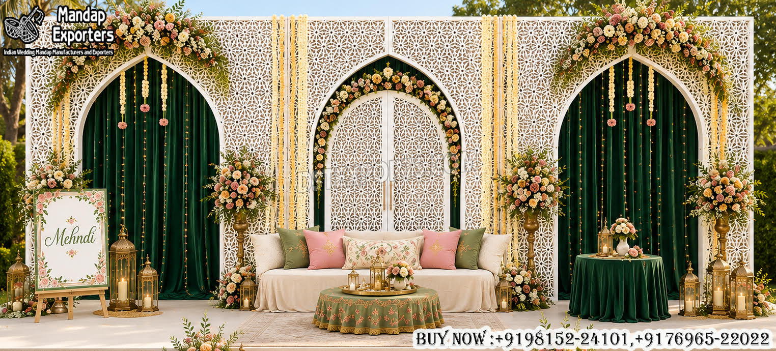 Arabic Style Wedding Backdrop Screens For Mehndi Decor