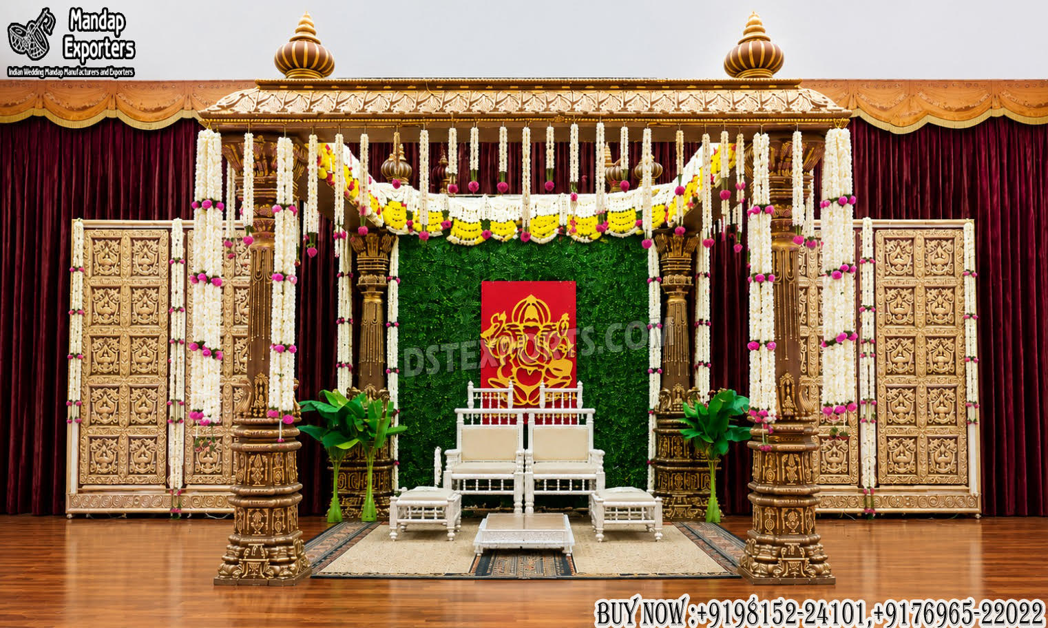 Authentic South Indian Wedding Mandapam With Carved Pillars