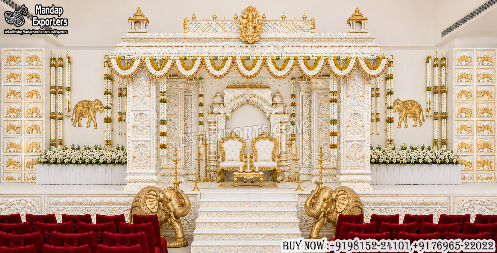 Divine Tirupati Temple Theme Wedding Mandap Decor