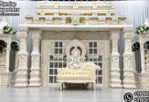 Dreamy White Wedding Theme Kanyadanam Stage we are manufacturer and exporters of all types of wedding product like - wedding mandap , crystal mandaps ,metal mandaps, stages , wedding frames/panels, wedding sofa set, bride groom chairs, mandap chairs ,punjabi culture statues , wedding swings , horse drawn carriages ,backdrop curtain etc.