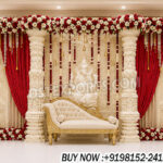Royal Hindu Wedding Stage Decor, Hindu Marriage Stage Decoration, Temple Style Wedding Stage, FRP Wedding Backdrop, Fiber Wedding Stage Panels, Indian Wedding Stage Setup, Luxury Wedding Stage Decor, Traditional Wedding Backdrop, Carved Wedding Panels, Wedding Stage Manufacturer, Wedding Stage Exporter, Grand Wedding Reception Stage, Luxury Bride Groom Stage