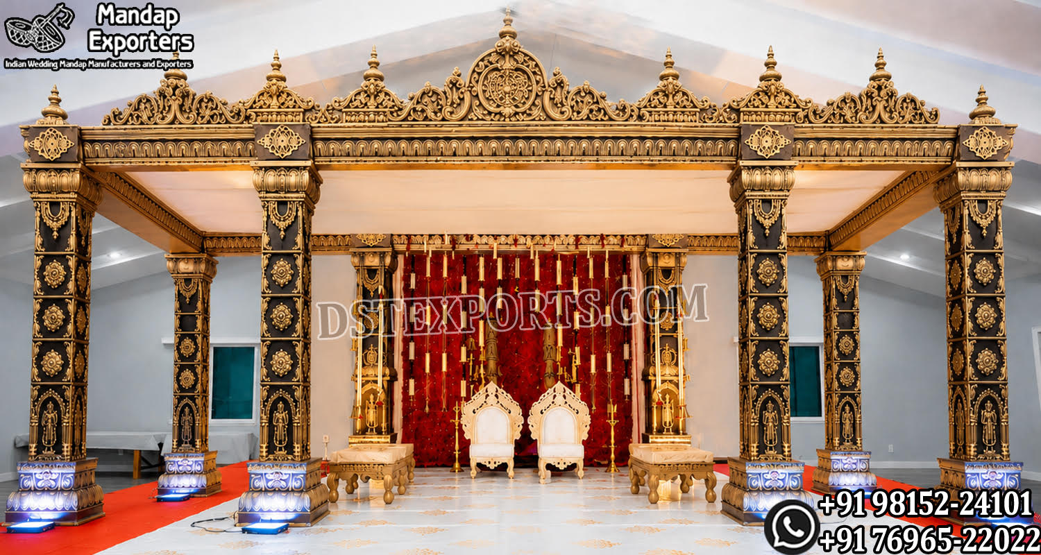 South Indian Wedding Mandap, Traditional Wedding Mandapam, Carved Wedding Mandap, Hindu Marriage Mandap, Indian Wedding Stage Decor, Temple Style Wedding Mandap, Luxury Wedding Mandap Setup, Wedding Mandap Manufacturer, Fiber Wedding Mandap, Wedding Stage Decoration, South Indian Mandap Decoration, Decorative Wedding Pillars, Royal Wedding Mandap, Destination Wedding Mandap, Indian Wedding Decor Supplier, Mandap Exporter India, Wedding Ceremony Canopy, Premium Wedding Mandap, Wedding Backdrop Panels, Luxury Hindu Wedding Setup, Wedding Props Manufacturer, Antique Gold Mandap