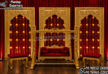 Luxury Maharaja Swing with Gold Wedding Backdrop Panels Reception Backdrop Panels, American Style Wedding Stage, White Reception Stage Decor, Luxury Wedding Backdrop, Royal Reception Setup, Wedding Stage Decoration, Elegant Wedding Backdrop, Reception Night Stage Decor, Premium Wedding Panels, Floral Reception Backdrop, Designer Wedding Stage, Wedding Sofa Stage Setup, Luxury Event Decor, White Theme Wedding Decor, Grand Reception Stage, Wedding Back Wall Panels