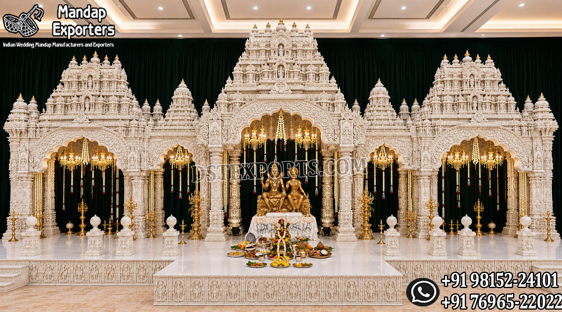 destination wedding mandap, fusion wedding pavilion mandap, luxury wedding canopy, outdoor wedding mandap, white and gold wedding mandap, laser cut wedding mandap, Islamic style wedding mandap, Mughal inspired mandap, royal wedding pavilion, designer wedding mandap setup, premium wedding mandap décor, floral wedding mandap, crystal hanging mandap, luxury phera mandap, wedding stage decoration, modern wedding mandap design, elegant wedding canopy setup, destination wedding decor Royal Mughal Wedding Stage Backdrop, Mughal Arch Wedding Backdrop, Fiber Wedding Stage Panels, Luxury Wedding Stage Decor, Arabic Wedding Backdrop, Muslim Wedding Stage Setup, Nikkah Stage Decoration, Walima Stage Backdrop, Reception Stage Design, Wedding Backdrop Manufacturer, FRP Wedding Panels, Carved Wedding Backdrop, Indian Wedding Stage Decor, Heritage Wedding Backdrop, Dome Arch Backdrop Panels, Event Stage Decoration, Wedding Furniture Set, Royal Wedding Sofa Set, Bride Groom Stage Setup