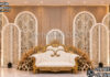 Modern Geometric Laser Cut Wedding Backdrop Screen Panels Islamic style wedding backdrop, Walima stage decoration panels, laser cut wedding backdrop, Moroccan style laser panels, Muslim wedding stage setup, luxury Walima backdrop, royal Islamic wedding décor, laser cut partition panels, wedding reception backdrop design, Nikah stage decoration, decorative laser cut panels for events, Arabic style wedding backdrop, elegant wedding stage panels, premium wedding backdrop set, wedding event décor manufacturers, wedding stage furniture and backdrop, floral wedding backdrop setup, luxury Muslim wedding décor ideas, laser cut backdrop supplier India, banquet hall wedding decoration set