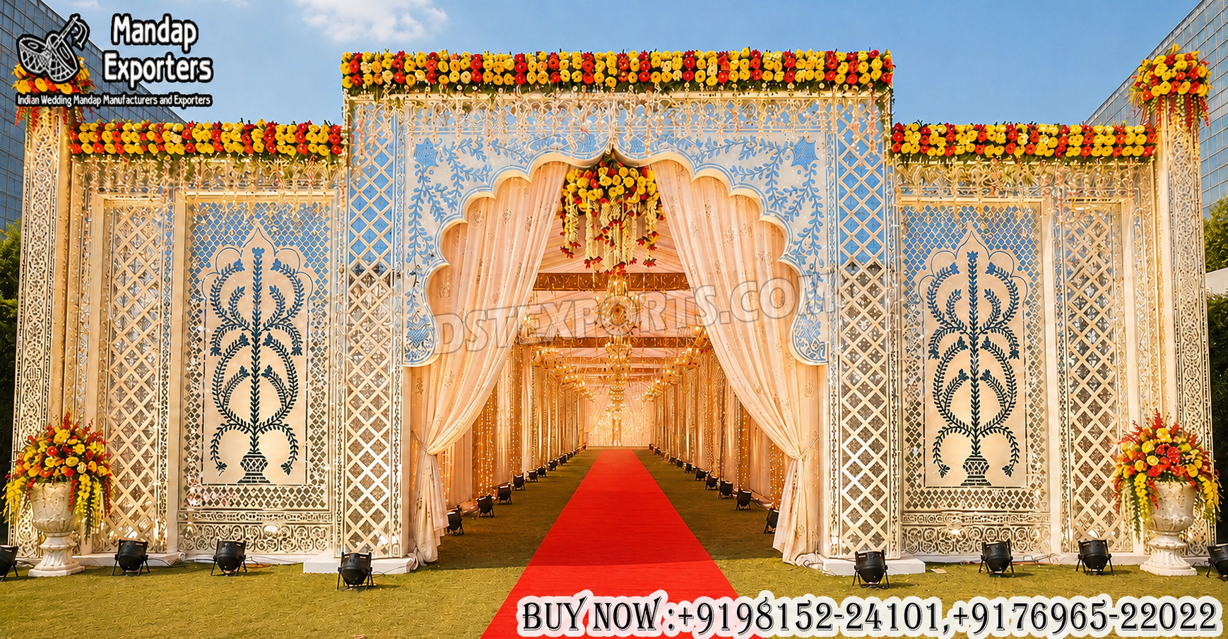 Premium Destination Wedding Entry Gate Mirror Panel