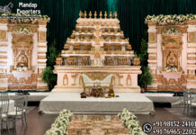 Royal Rameshwaram Temple Mandap for Hindu Weddings we are manufacturer and exporters of all types of wedding product like - wedding mandap , crystal mandaps ,metal mandaps, stages , wedding frames/panels, wedding sofa set, bride groom chairs, mandap chairs ,punjabi culture statues , wedding swings , horse drawn carriages ,backdrop curtain etc.
