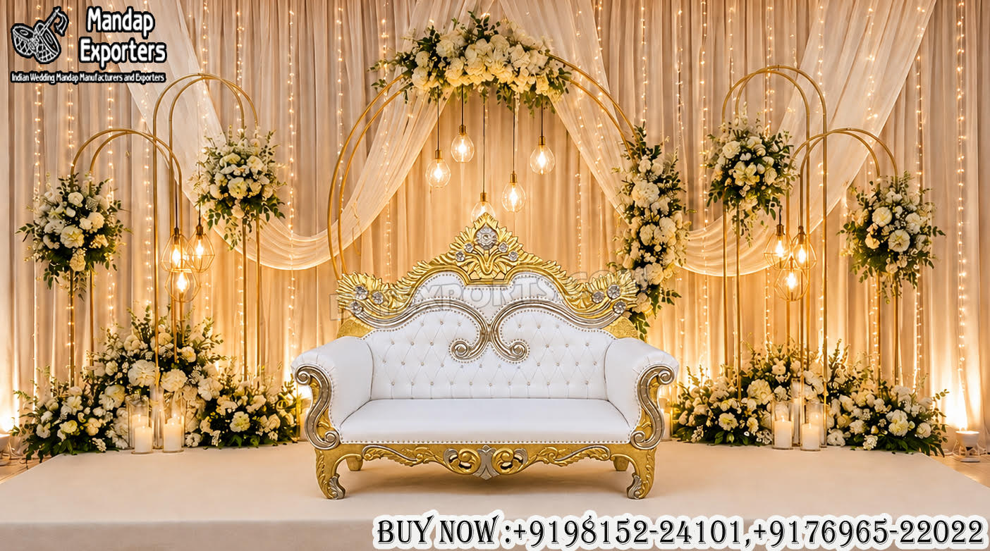 Stylish Bridal Couple Couch For Asian Weddings