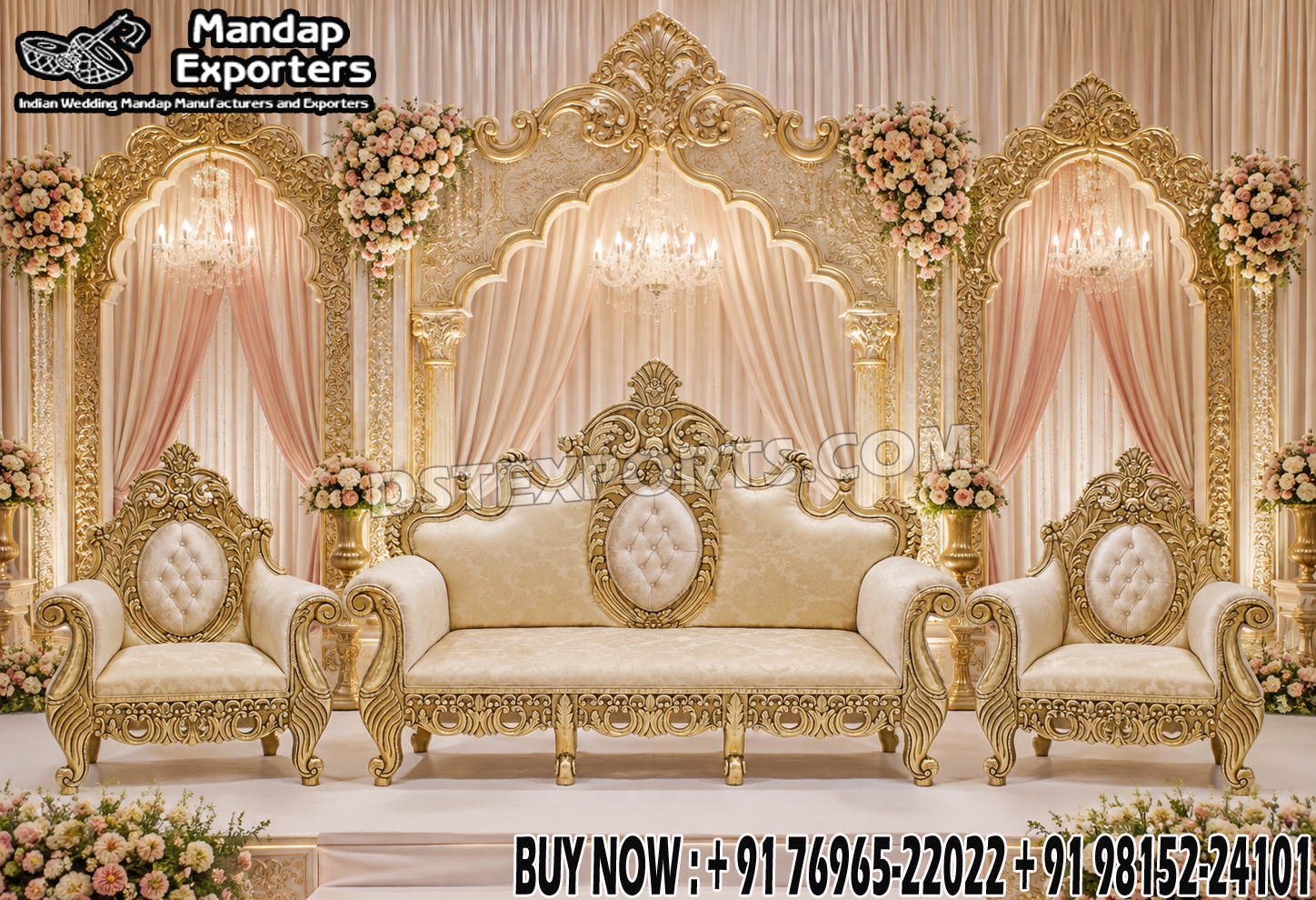 Royal Bollywood Style Bride Groom Sofa