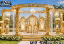 Elegant Design Fiber Spiral Piller Wedding Mandap Elegant Design Fiber Spiral Piller Wedding Mandap