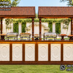 Elegant Wedding Wooden Food Presentation Counter