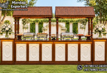 Elegant Wedding Wooden Food Presentation Counter Elegant Wedding Wooden Food Presentation Counter