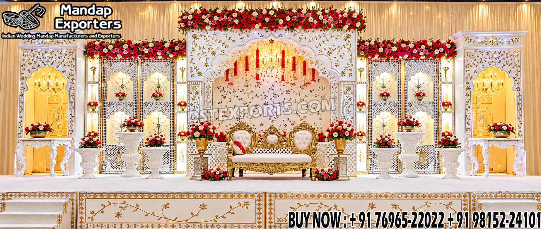 Trending Palace Style Wedding Mirror Stage Decor