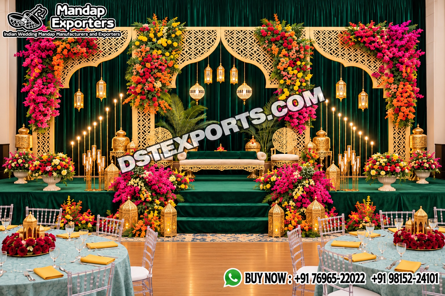 Arabic Style Mehndi Henna Night Backdrop Stage Decor