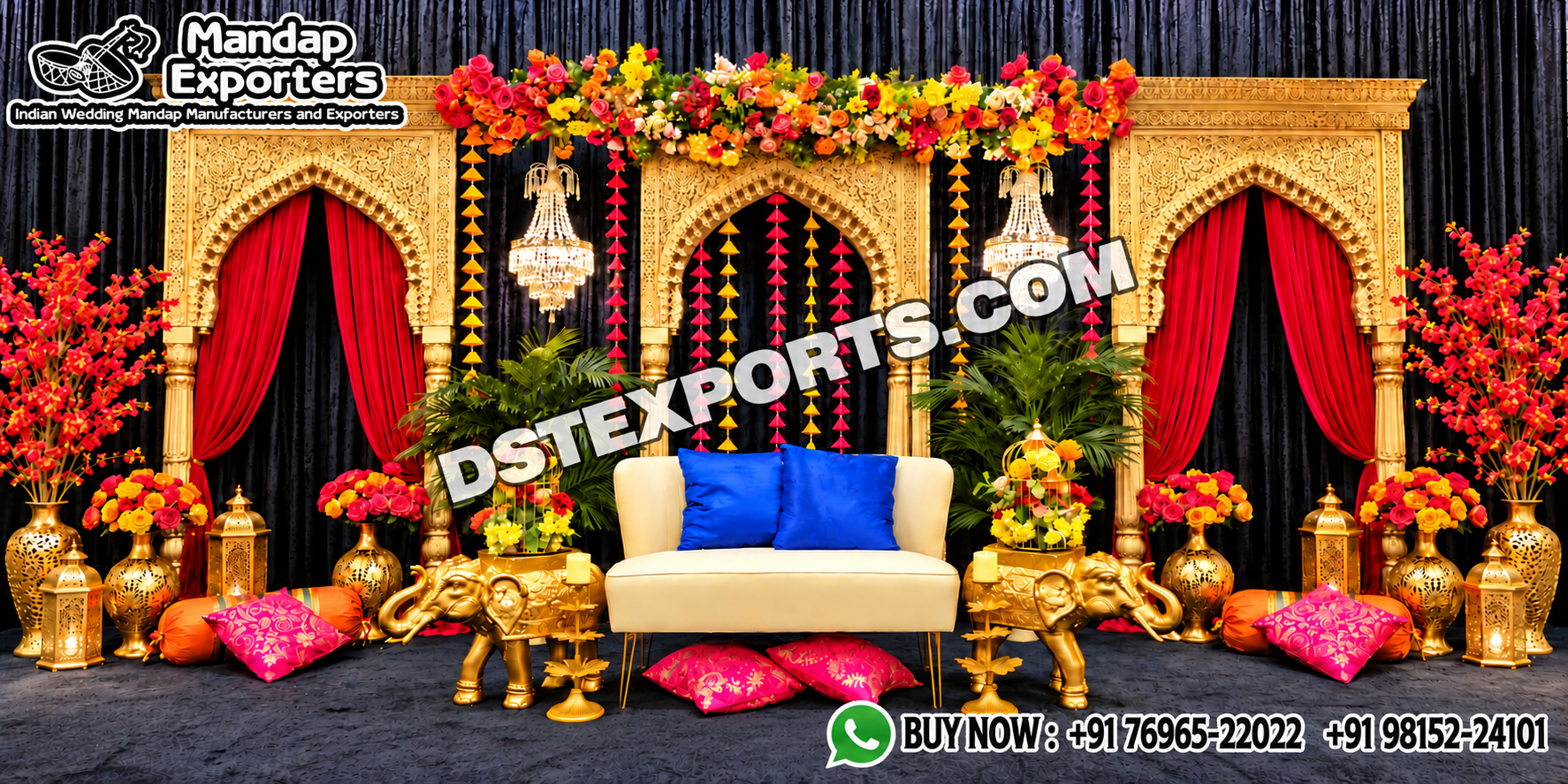 Colorful Indian Wedding Mandap Showcase