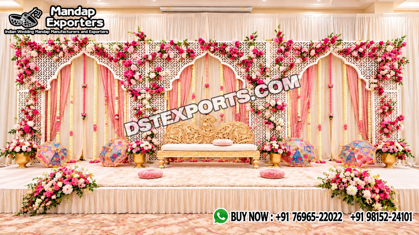 Elegant look Laser Cut Backdrop Panels For Reception Stage