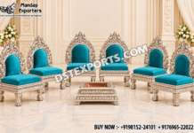 Lavish Indian Wedding German Silver Mandap Chair Set Lavish Indian Wedding German Silver Mandap Chair Set